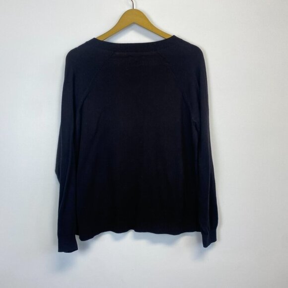 Lucky Brand Classic Black V Neck Knit Sweater - Picture 8 of 10